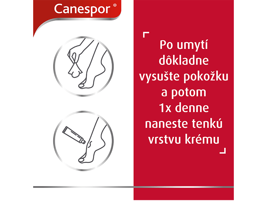 Canespor krém použitie
